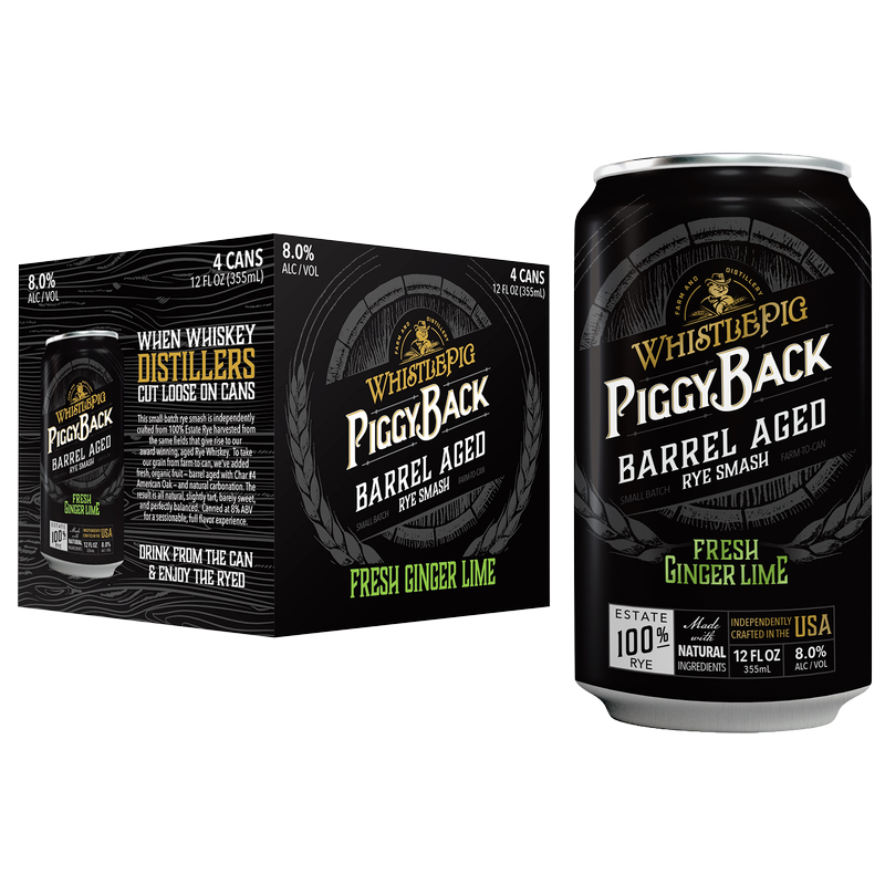 WhistlePig PiggyBack Ginger Lime 4pk 12oz Cans 8% ABV