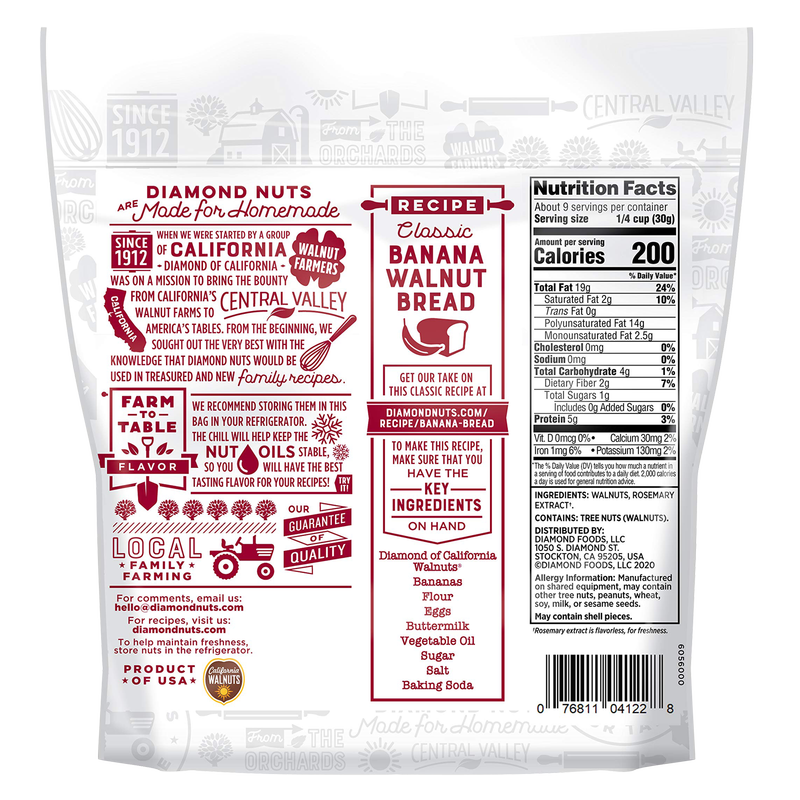 Diamond Shelled Walnuts, 10oz.