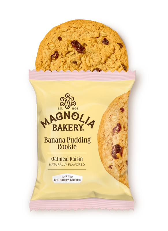 Magnolia Bakery, Banana Pudding Cookies, Oatmeal Raisin, 8oz 4 count