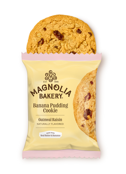 Magnolia Bakery, Banana Pudding Cookies, Oatmeal Raisin, 8oz 4 count