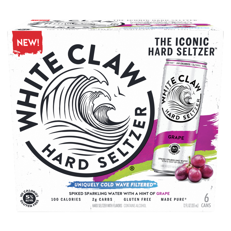 White Claw Grape 6pk 12oz Can 5% ABV