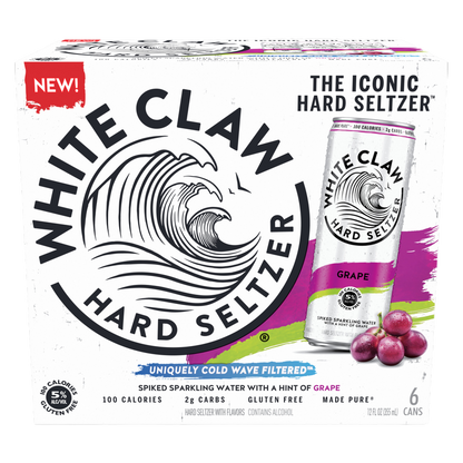 White Claw Grape 6pk 12oz Can 5% ABV