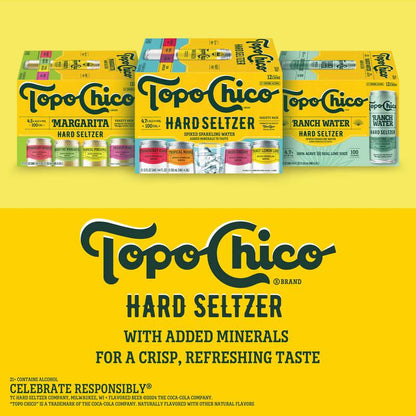 Topo Chico Hard Seltzer Strawberry Guava 12pk 12oz Btl 4.7% ABV