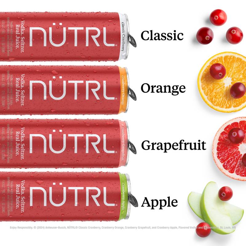 NUTRL Vodka Cranberry 8pk 12oz Can 4.5% ABV