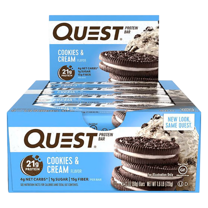 Quest Cookies & Cream Protein Bar Case 12 CT