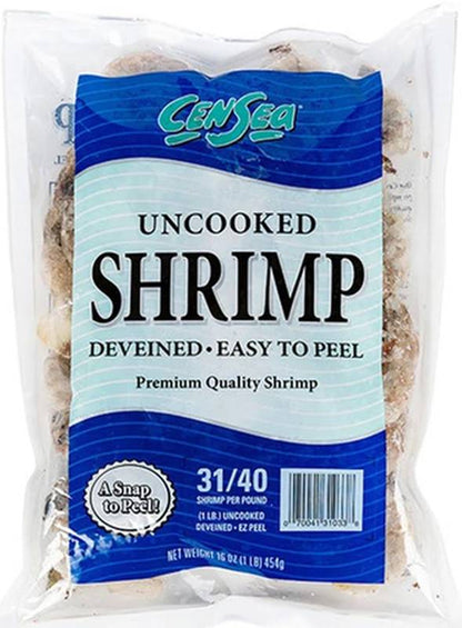 CenSea Raw / Easy to Peel Shrimp (Frozen 31-40ct) - 16oz