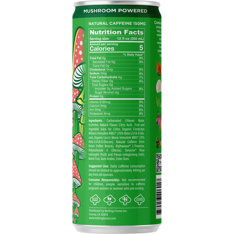 Melting Forest Mango Guava Mushroom Energy 12oz Can