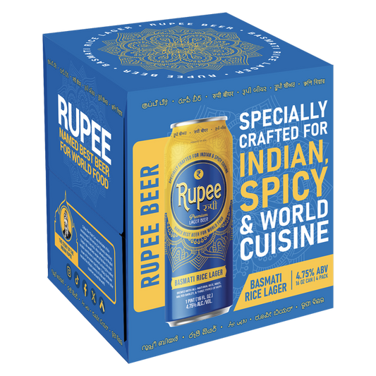 Rupee Basmati Rice Lager 4pk 16oz Can