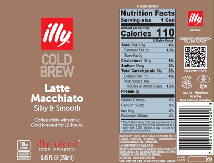 Illy Latte Macchiato Cold Brew 8.5oz Can