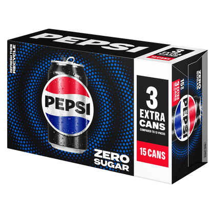 Pepsi Zero Sugar 15pk 12oz Can