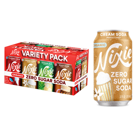 Nixie Organic Zero Sugar Soda Variety Pack 8pk 12oz Can