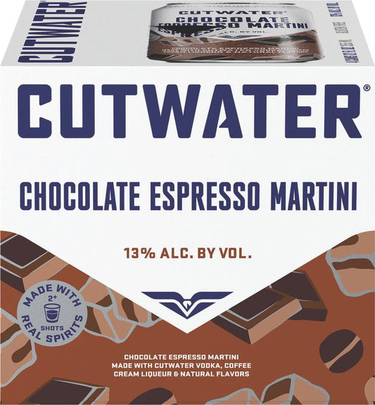 Cutwater Chocolate Espresso Martini 4pk 12oz Can 13% ABV