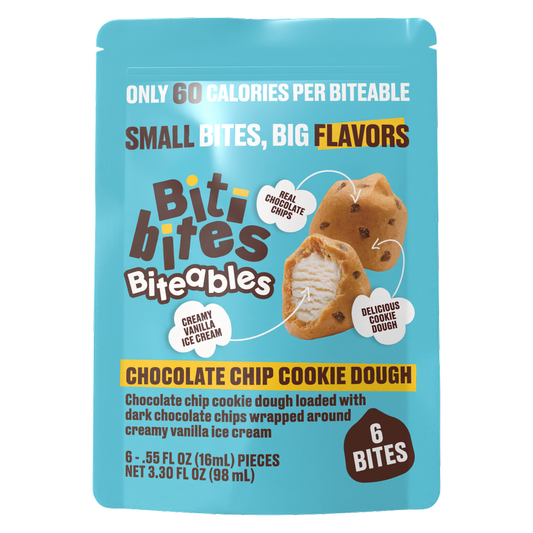 Biti Bites Biteables Chocolate Chip Cookie Dough Frozen Bites, 6ct