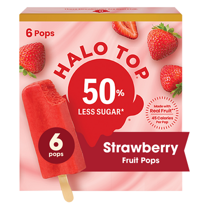 Halo Top Strawberry Fruit Pops 6ct