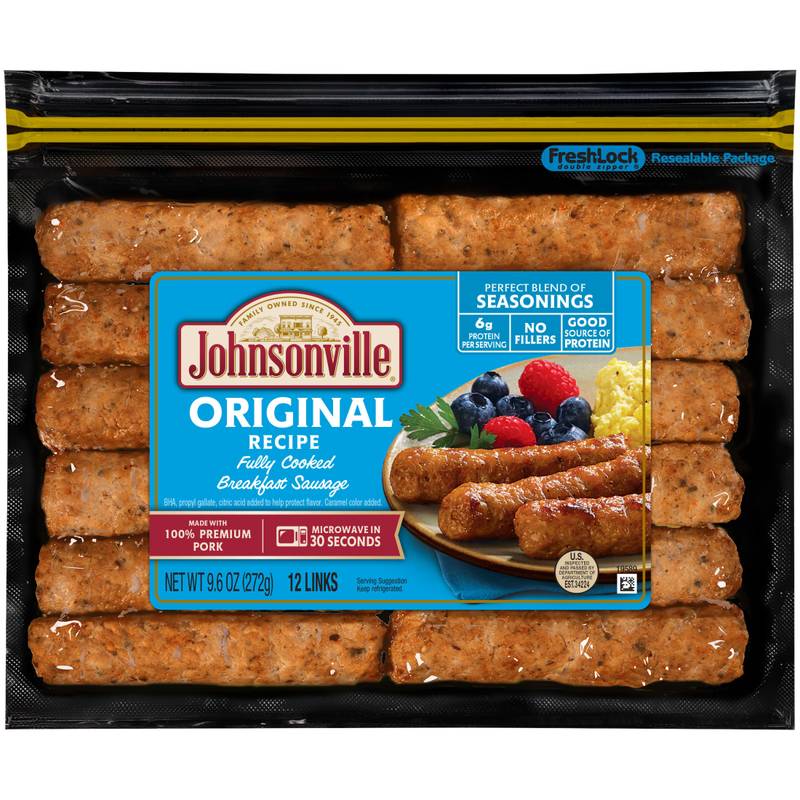 Johnsonville Fully Cooked Original Breakfast Sausage - 12ct