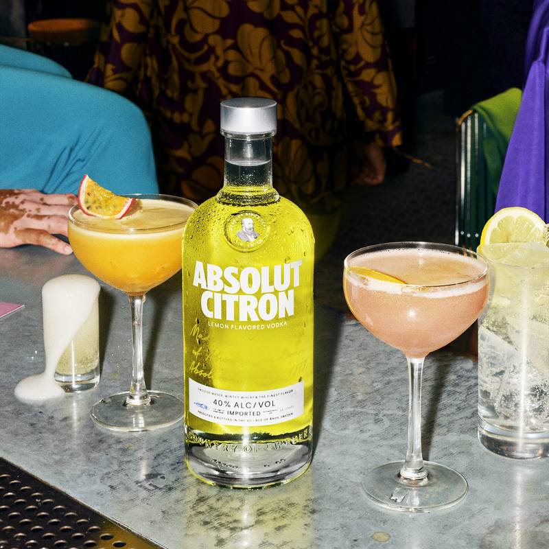 Absolut Citron Flavored Vodka 1L (80 Proof)