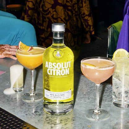 Absolut Citron Flavored Vodka 1L (80 Proof)