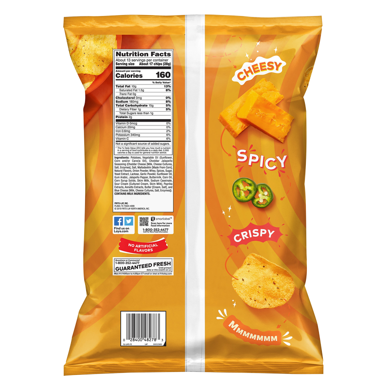 Lay's Cheddar Jalapeno Potato Chips 12.5oz