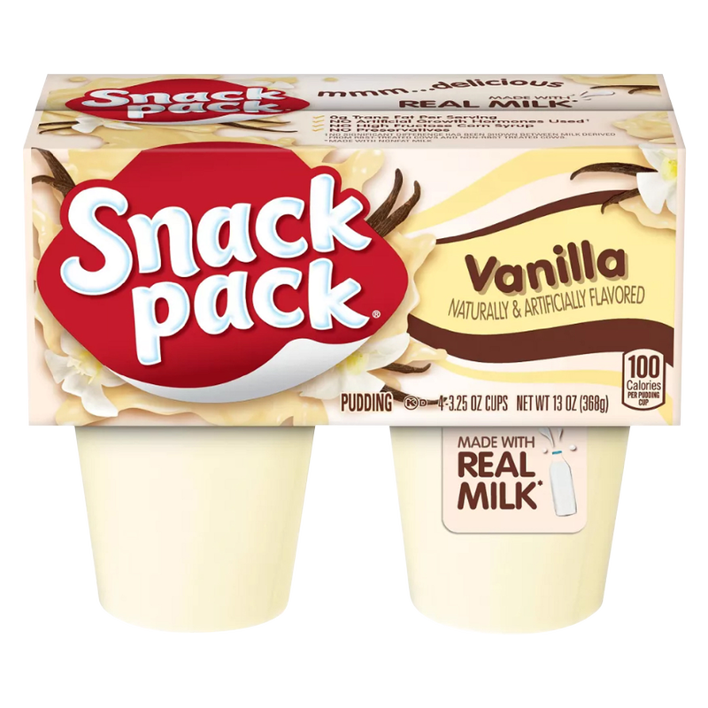 Snack Pack Vanilla Pudding - 4ct