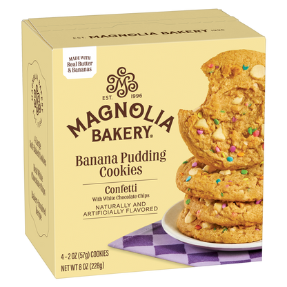 Magnolia Bakery Banana Pudding Cookies - Confetti With White Chocolate Chips 4ct 8oz Carton