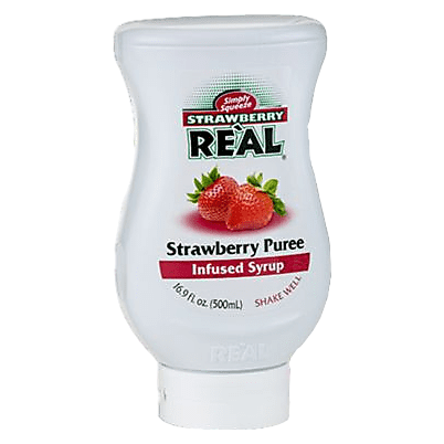 Simply Squeeze Strawberry Re'al Puree Infused Syrup 16.9oz Btl