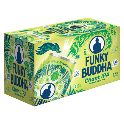 Funky Buddha Chant Session IPA Craft Beer, 6 pk, 12 oz cans, 4.2% ABV