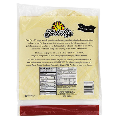 Food for Life Frozen Gluten Free Brown Rice Tortillas - 6ct/12oz