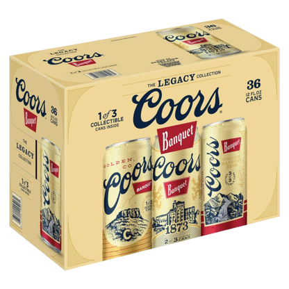 Coors Banquet 36pk 12oz Can 5.0% ABV