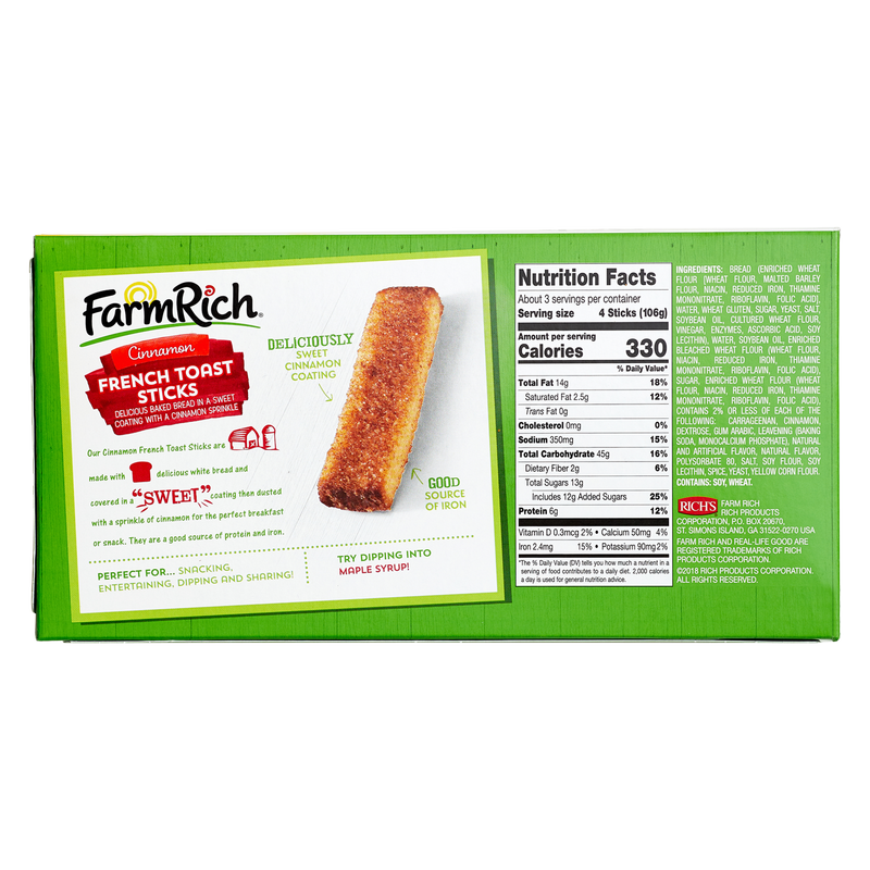 Farm Rich Frozen Cinnamon French Toast Sticks 12oz