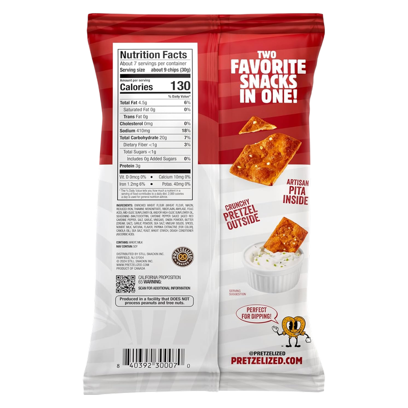 PRETZELIZED™ Pita Chips Buffalo, 7oz