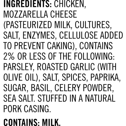 Aidells Italian Style Chicken Sausage with Mozzarella Cheese - 12oz