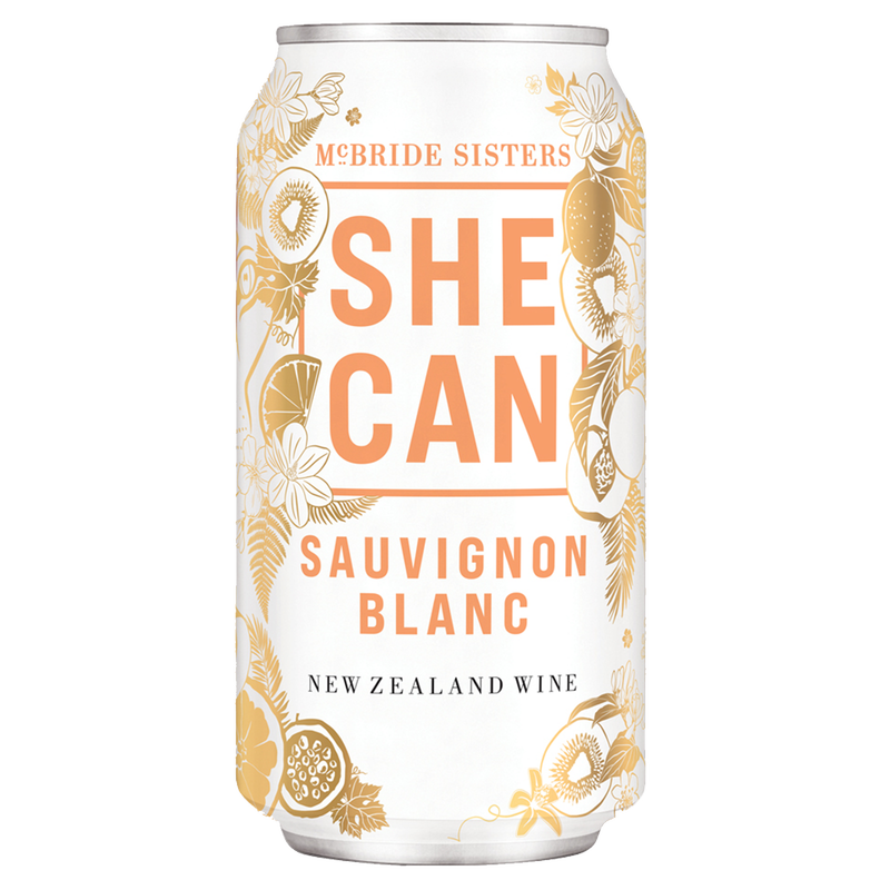 She Can Sauvignon Blanc by McBride Sisters 375 ml Can