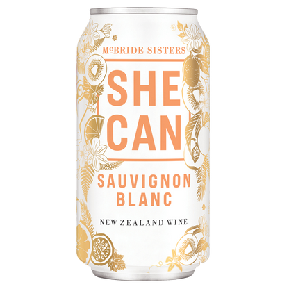 She Can Sauvignon Blanc by McBride Sisters 375 ml Can