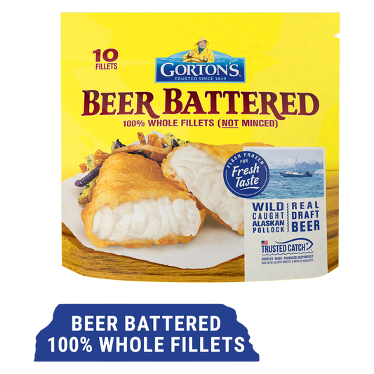 Beer Battered Fish Fillets (Frozen) - 18.2oz