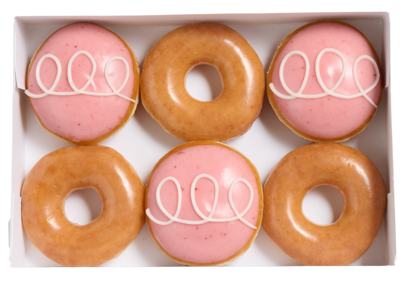 Krispy Kreme Strawberries & Kreme Doughnuts 6ct