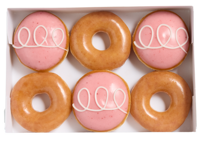 Krispy Kreme Strawberries & Kreme Doughnuts 6ct