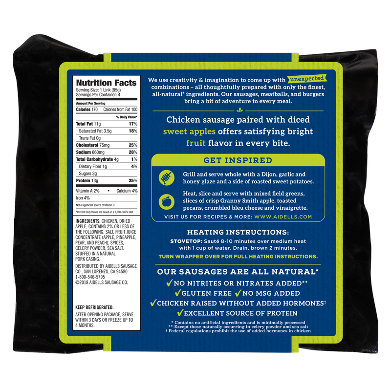Aidells Apple Chicken Sausage - 12oz