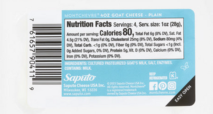 Montchevre Plain Goat Cheese - 4oz