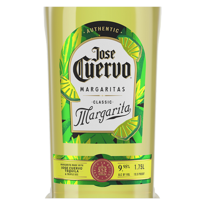 Jose Cuervo Authentic Margarita Classic Lime Ready to Drink Cocktail 1.75L 9.95% ABV