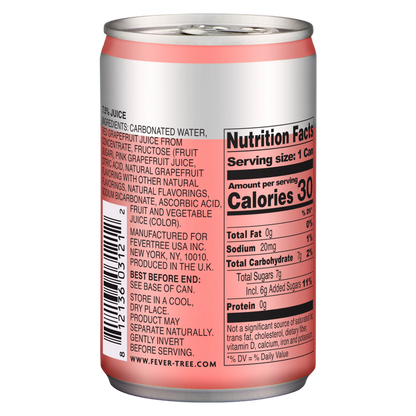 Fever Tree Sparkling Pink Grapefruit 8pk 5.07oz Can