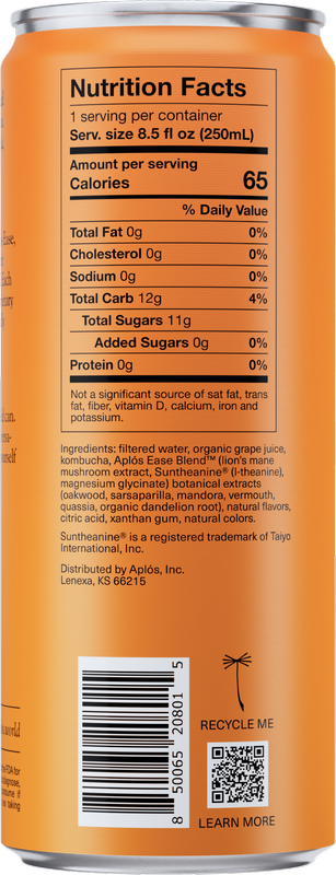 Aplós Mandora Negroni Functional Non-Alc Cocktail 4pk 8.5oz Can