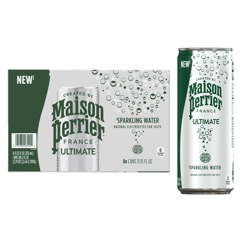 Maison Perrier Unflavored Sparkling Water 8pk 11.15oz Can