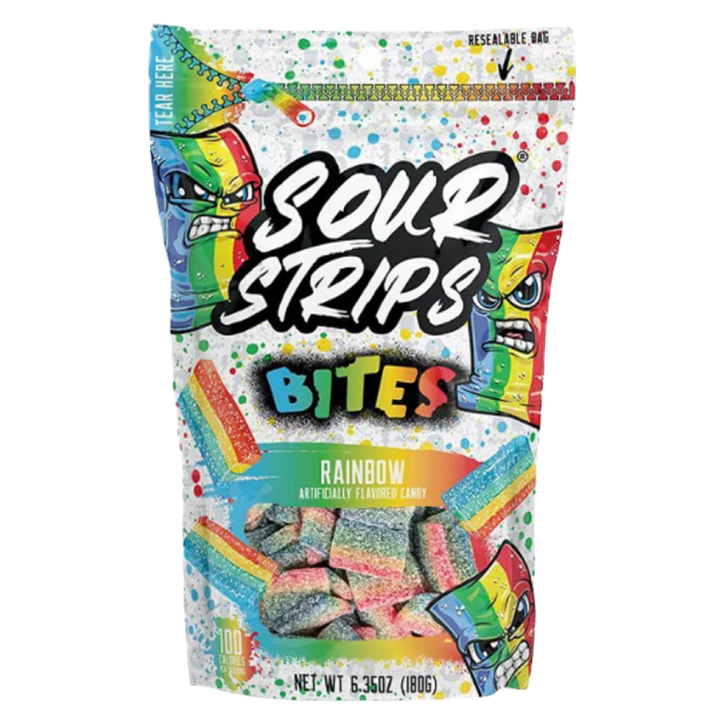 Sour Strips Rainbow Candy Bites, 6.35oz