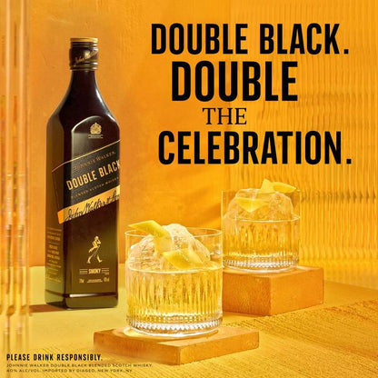 Johnnie Walker Double Black Label Blended Scotch Whisky, 750 mL