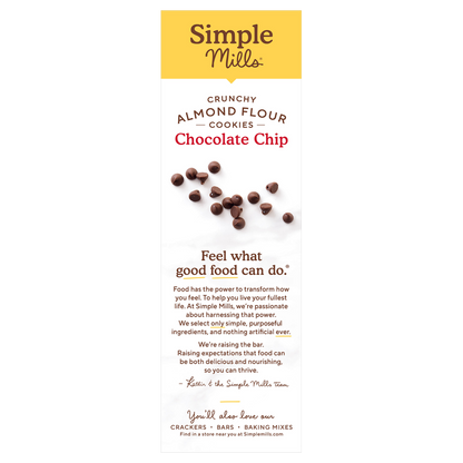 Simple Mills Crunchy Almond Flour Chocolate Chip Cookies 5.5oz