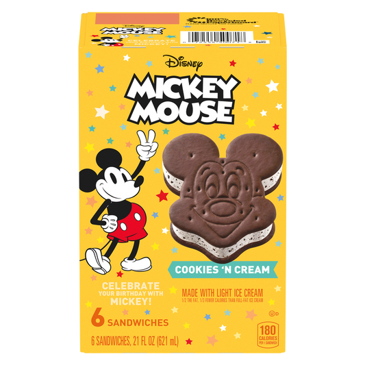 Disney Mickey Mouse Ice Cream Sandwiches 21oz 6ct