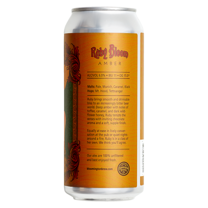 Bloomington Brewing Co. Ruby Bloom Amber Ale 4pk 16oz Cans 6.0% ABV