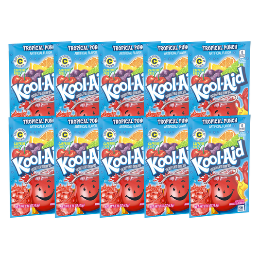 Kool Aid Tropical Punch Powdered Drink Mix Packet 10pk .16oz