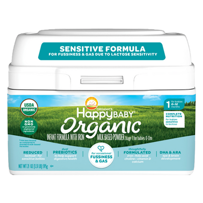 Happy Baby Organic Infant Formula Sensitive Stage 1 (0-12 months) 21oz