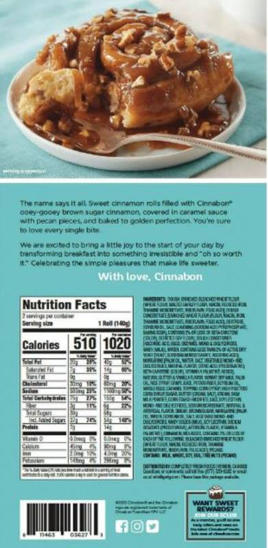 Cinnabon Caramel Pecan Rolls, 2ct